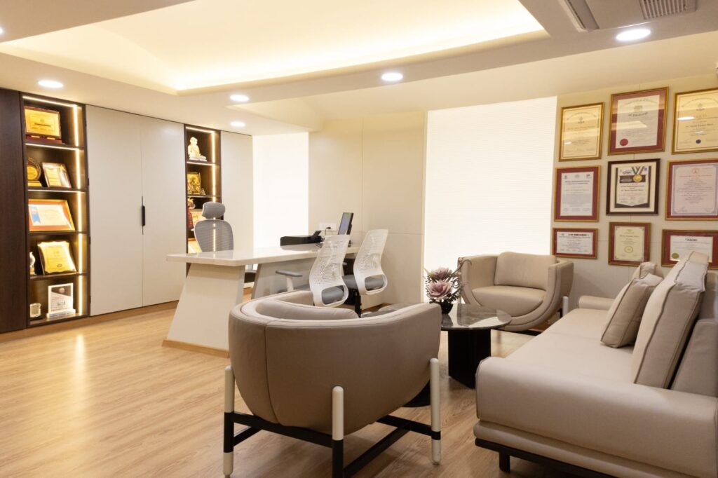 modern eye hospital in Indore clinic interior NeoVision eye hospital Dr Shruti Kochar Maru ophthalmology center